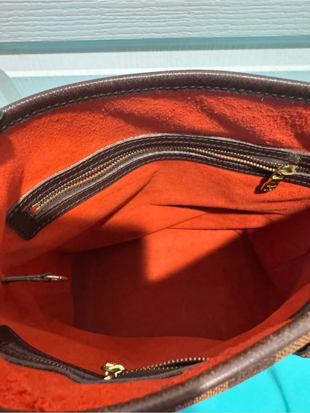Louis Vuitton Brown Damier Ebene Bucket Tote